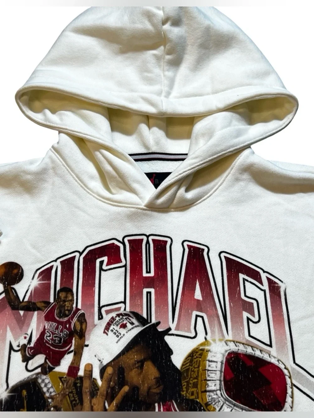 Nike Air‎ Michael Jordan pullover graphic hoodie Cream Men’s Small HJ4396-133